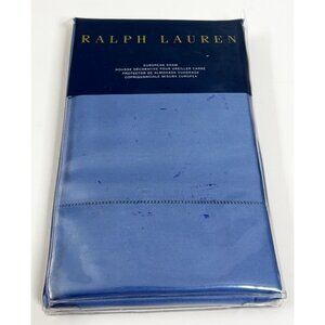 Ralph Lauren RL 624 Blue Sateen European Pillow Case Euro Sham 26x26 RV $130 New